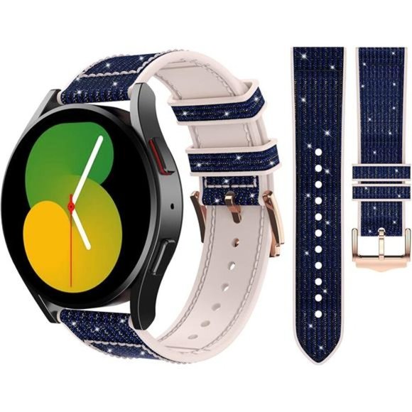 NEW Blue/Gold Sparkle Bling Samsung Galaxy Watch Band